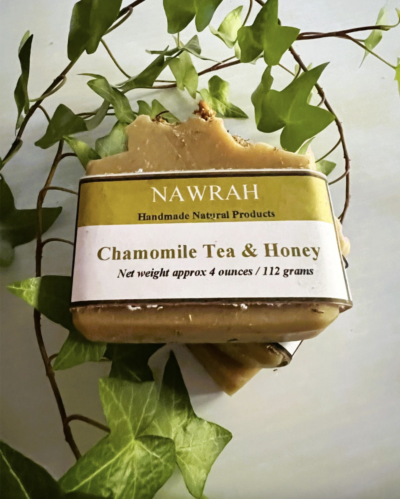 chamomile tea and honey shampoo bar