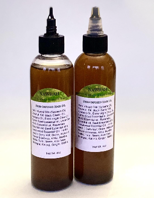 herb infused hair oil